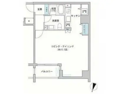 カッシア神田レジデンス(1K/10階)の間取り写真