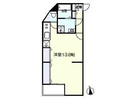 JYUMOKU尾久(ワンルーム/3階)の間取り写真