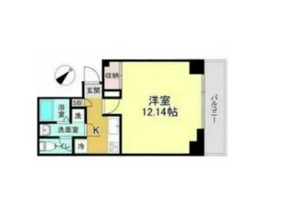 THE HERON S(1K/4階)の間取り写真