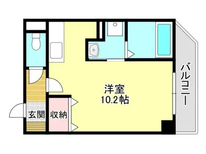 ソルトシティ浜松(ワンルーム/7階)の間取り写真