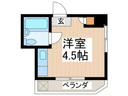 松本ビル(ワンルーム/2階)の間取り写真