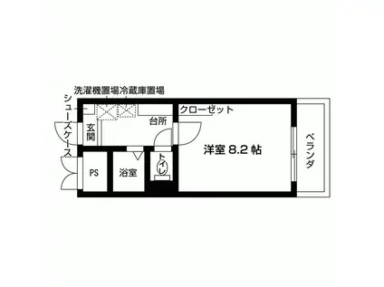 LIVRE久屋(1K/8階)の間取り写真