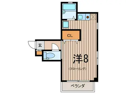 第三ホシノコーポ(ワンルーム/1階)の間取り写真