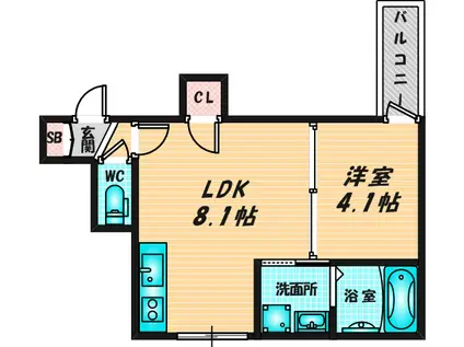 ジャカルタ519(1LDK/1階)の間取り写真