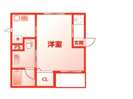 KSタウン安浦(1K/2階)の間取り写真