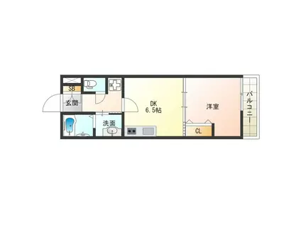 ジェイドパレス伝法(1DK/2階)の間取り写真