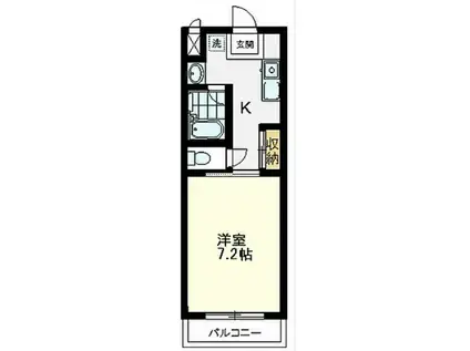 アメニティコウヤマ第15ガーデン(1K/3階)の間取り写真