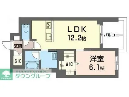 センターレジデンス グランデ(1LDK/1階)の間取り写真