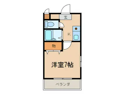 メゾンエンジュ(1K/2階)の間取り写真