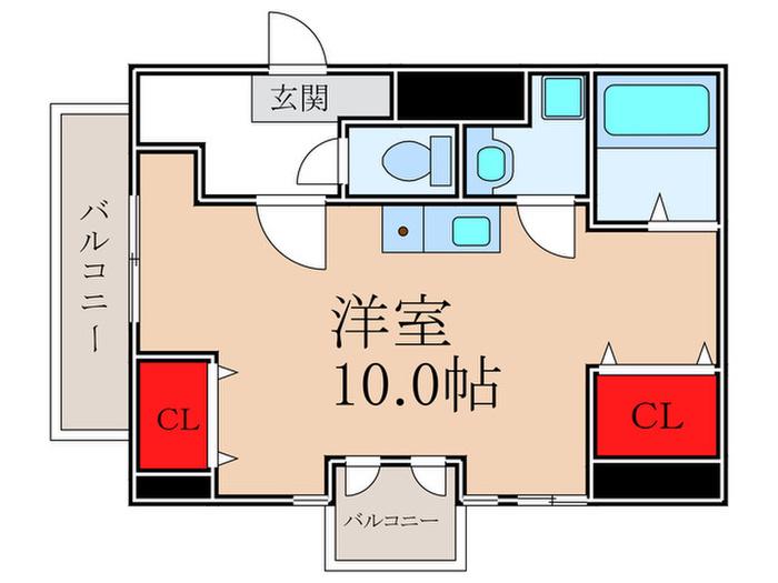 GRAN PINO 桃山台(ワンルーム/5階)の間取り写真