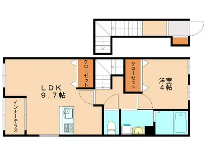サンライズテラス(1LDK/2階)の間取り写真