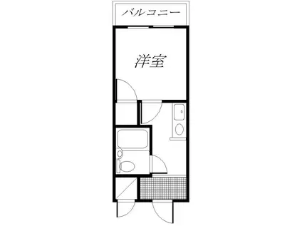 アンフィニィ西町(1K/1階)の間取り写真