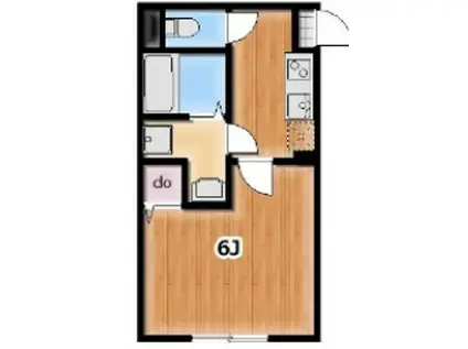 AMBITION袋山(1K/2階)の間取り写真