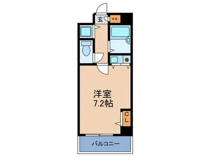 エシックス法雨(ワンルーム/3階)の間取り写真