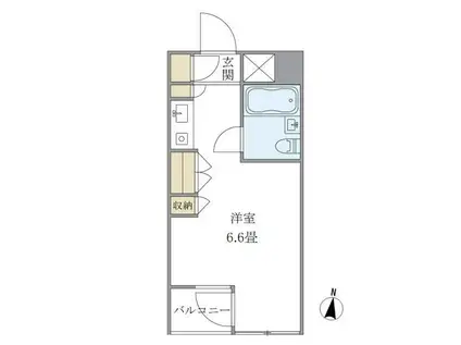 雅叙園碑文谷ドミトリィ(ワンルーム/6階)の間取り写真