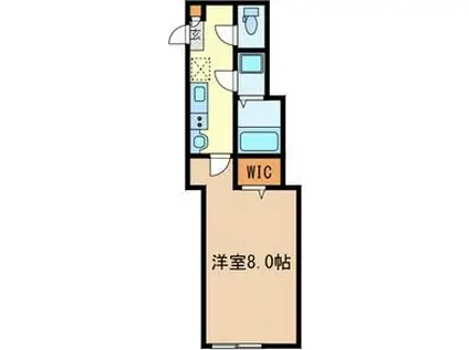 REVE西川口(1K/1階)の間取り写真