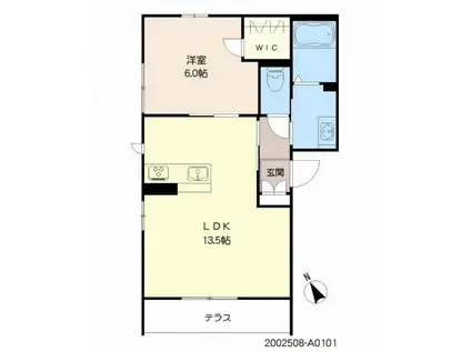 ヴィラージュ(1LDK/1階)の間取り写真