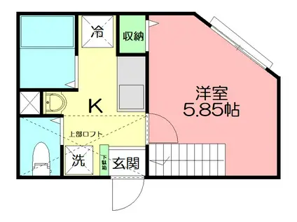 RICCO FORESTA(1K/2階)の間取り写真