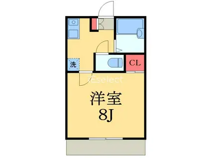 ラブリーローズ(1K/1階)の間取り写真