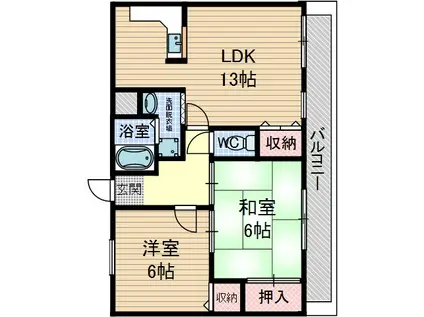 フィールドヴィレッジ2A棟(2LDK/2階)の間取り写真