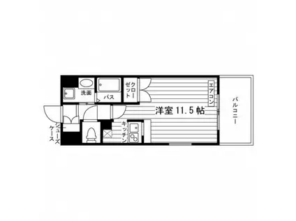 フィール長崎若葉町(ワンルーム/12階)の間取り写真