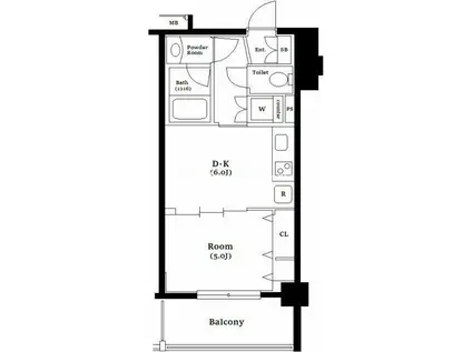 日神デュオステージ三ツ沢公園(1DK/3階)の間取り写真