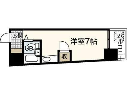グリーンハイツ河原町(ワンルーム/4階)の間取り写真