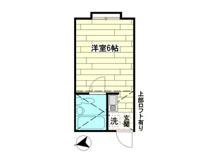 エルミ大山(ワンルーム/2階)の間取り写真