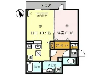 ルミノーザ(1LDK/1階)の間取り写真