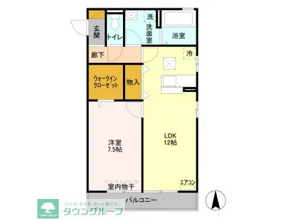 コルティーZ(1LDK/1階)の間取り写真