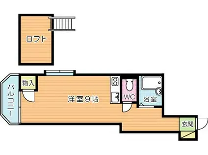 ジュネス戸畑駅前(ワンルーム/5階)の間取り写真