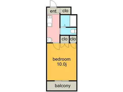 弘和ハイツ(1K/3階)の間取り写真