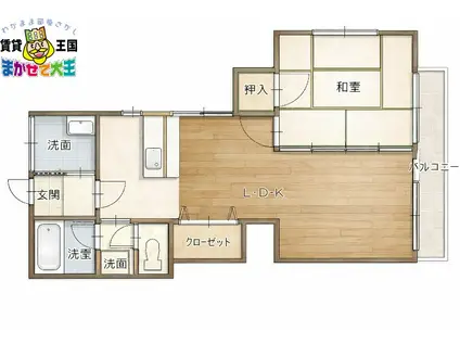 アーバンヒルズ(1LDK/1階)の間取り写真