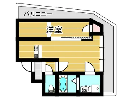 CITY西三国(1LDK/3階)の間取り写真