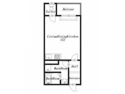 MS粟殿(ワンルーム/4階)の間取り写真