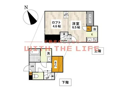 ADC津福セレーノ(1K/1階)の間取り写真