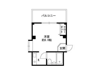 オオツコート(ワンルーム/3階)の間取り写真