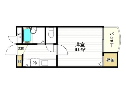 メゾンマルコ(1K/2階)の間取り写真