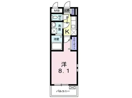 ジャラン チャンティック(1K/3階)の間取り写真