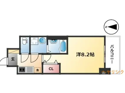 SーRESIDENCE庄内通(1K/7階)の間取り写真
