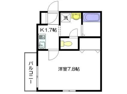 MEG牛込(1K/1階)の間取り写真