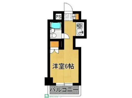 共立リライアンス子安II(1K/1階)の間取り写真