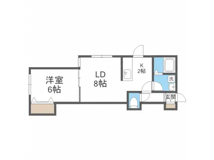 レストヒルズ白石駅(1LDK/3階)の間取り写真