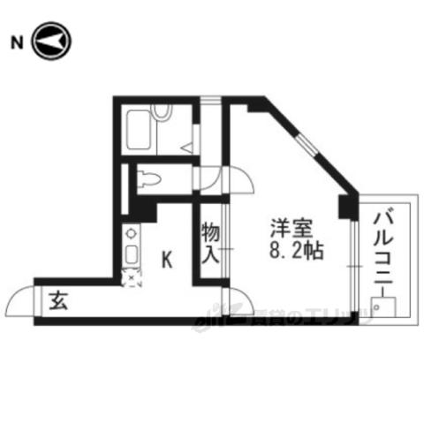 光陽マンションB(1K/3階)の間取り写真