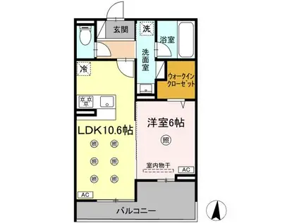 M&S RESIDENCE LIEN(1LDK/3階)の間取り写真