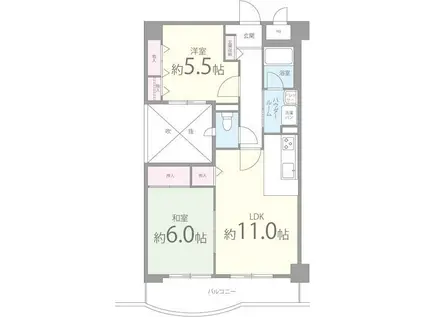 ラフィーネ(2LDK/3階)の間取り写真