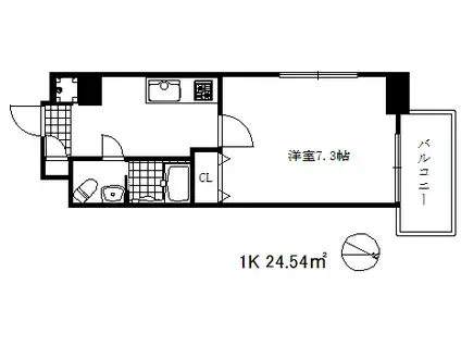 ジェイピーレジデンス神戸(1K/7階)の間取り写真
