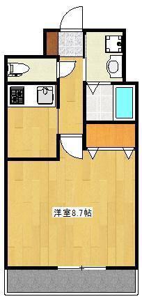 クロノス29新町(1K/10階)の間取り写真