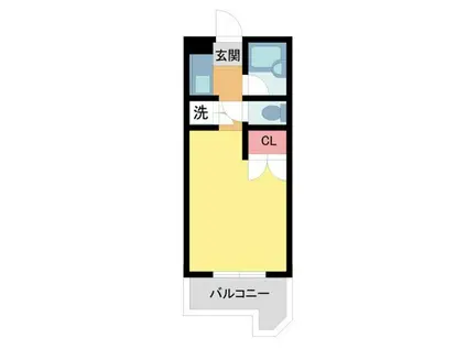 エルヴィゴール西宮北口(1K/3階)の間取り写真