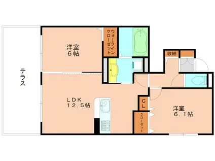 コンフォール・ヴィラ(3LDK/1階)の間取り写真